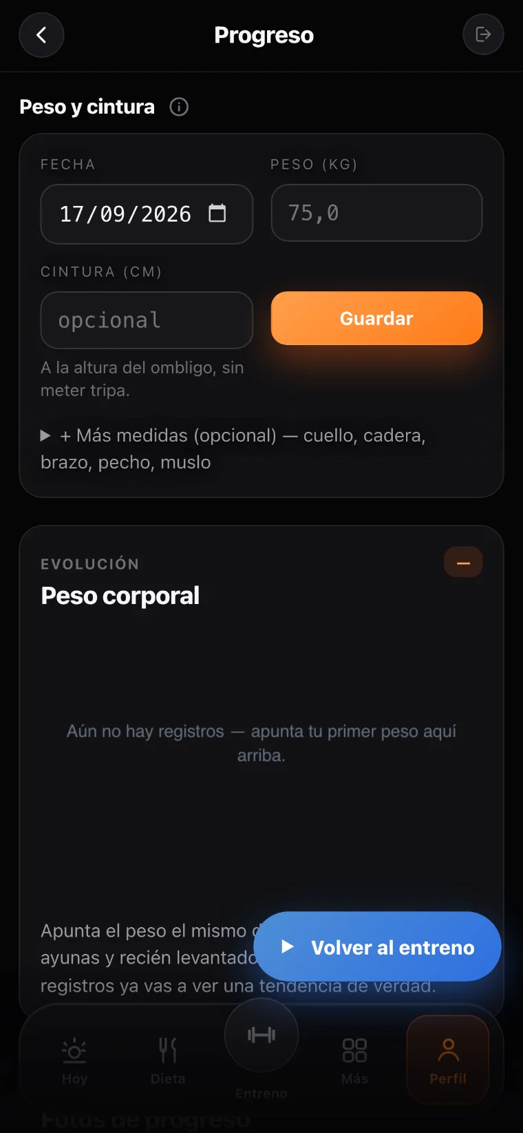 Peso, cintura y fuerza